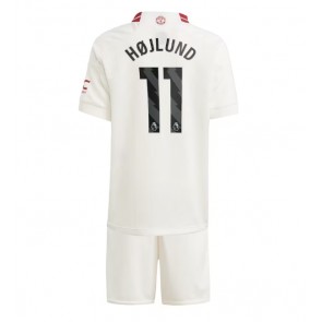 Manchester United Rasmus Hojlund #11 Replika Babytøj Tredje sæt Børn 2023-24 Kortærmet (+ Korte bukser)